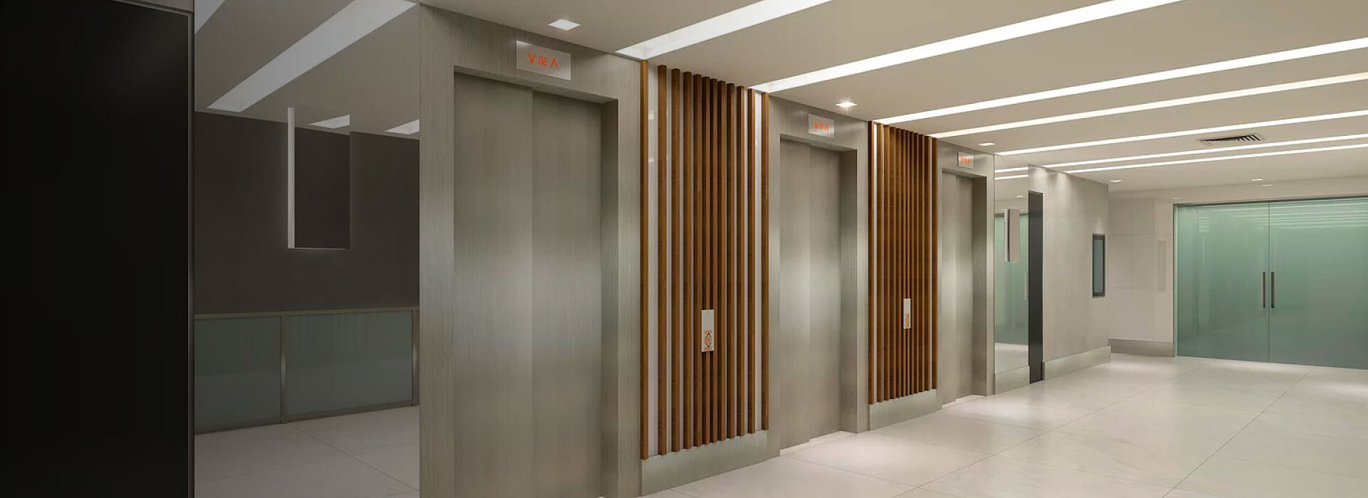 Hall de ascensores moderno